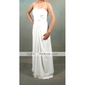 Sheath/Column Strapless Sweep/Brush Train Chiffon Evening Dress inspired by Julia Louis-Dreyfus at Emmy Award 