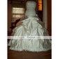 Ball Gown Sweetheart Chapel Train Satin Lace Wedding Dress With Wrap 