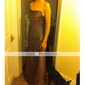 Sheath/ Column Strapless Floor-length Taffeta Bridesmaid/ Wedding Party Dress