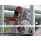 A-line Strapless Knee-length Sleeveless Satin Lace Wedding Dress (WSW0016)