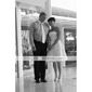 A-line Strapless Knee-length Sleeveless Satin Lace Wedding Dress (WSW0016)