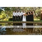 Empire One Shoulder Floor-length Chiffon Over Mading Bridesmaid Dress  