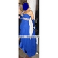 Chiffon Column One Shoulder Sweep Train Evening Dress inspired by Sandrine Bonnaire at Venice Film Festival 