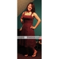 A-line Square Knee-length Chiffon Bridesmaid/ Wedding Party Dress