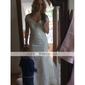 Trumpet/Mermaid Off-the-shoulder Organza Over Satin Wedding Dress With Removable Chapel Train 