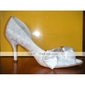 dentelles de qualité supérieure / satiné orteil supérieure peep stiletto talon avec des chaussures de mariage bowknot / chaussures de mariée