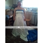 A-line Strapless Chapel Train Wedding Dress