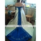 A-line Strapless Chapel Train Wedding Dress