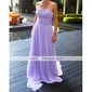 Sheath/Column Sweep/Brush Train Chiffon Evening Dress inspired by Fergie at Golden Globe 
