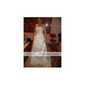 A-line Sweetheart Court Train Satin Wedding Dress with Slip Front