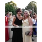 Column One Shoulder Sweep Train Chiffon Over Stretch Satin Evening Dress inspired by Jennifer Aniston at Golden Globe  