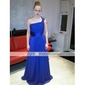 Sheath/Column One Shoulder Floor-length Chiffon/Mading Bridesmaid/Wedding Party Dress 