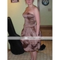 Ball Gown Strapless Short/ Mini Satin Bridesmaid/ Wedding Party Dress