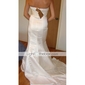Trumpet/ Mermaid Sweetheart Court Train Satin Draped Wedding Dress