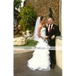 Trumpet/ Mermaid Sweetheart Floor-length Organza Tiered Wedding Dress