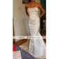 Trumpet/ Mermaid Sweetheart Court Train Satin Draped Wedding Dress