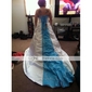 A-line Strapless Satin Chapel Train Wedding Dress
