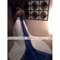 A-line Strapless Satin Chapel Train Wedding Dress