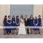 A-line High Neck Knee-length Chiffon Bridesmaid/Wedding Party Dress 