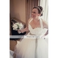 Satin Tulle Ball Gown Sweetheart Chapel Train Wedding Dress inspired by Kate Huds in Bride Wars
