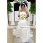 Strapless Sweetheart Taffeta Pick-up Wedding Dresses with Beaded Applique