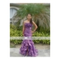 Trumpet/ Mermaid Strapless Floor-length Organza Taffeta Evening Dress