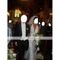 Trumpet/Mermaid Halter Court Train Satin Organza Wedding Dress 
