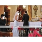 Trumpet/Mermaid Halter Court Train Satin Organza Wedding Dress 