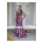 Trumpet/ Mermaid Strapless Floor-length Organza Taffeta Evening Dress