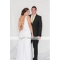 Sheath/ Column One Shoulder Floor-length Chiffon Over Elastic Woven Satin Evening Dress