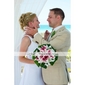 Chiffon Sheath/ Column with Watteau Train and Beading Wedding Dresses