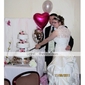 Ball Gown Sweetheart Chapel Train Satin Lace Wedding Dress With Wrap 
