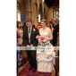 Ball Gown Sweetheart Chapel Train Satin Lace Wedding Dress With Wrap 
