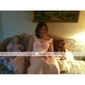 Ball Gown Knee-length Organza Wedding Dress With Wrap 