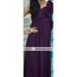 Empire One Shoulder Floor-length Chiffon Over Mading Bridesmaid Dress  