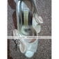 Top Quality Lace/ Satin Upper Stiletto Heel Peep Toe With Bowknot Wedding Shoes/ Bridal Shoes