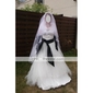palla abito senza spalline in raso pavimento-lunghezza abito da sposa in tulle