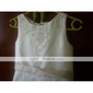 A-line Jewel Floor-length Satin Organza Flower Girl Dress