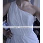 Sheath/Column One Shoulder Knee-length Chiffon Over Mading Bridesmaid/Wedding Party Dress 