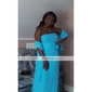 Sheath/ Column Strapless Floor-length Chiffon Bridesmaid/ Wedding Party Dress With A Wrap