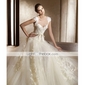Trumpet/Mermaid V-neck Floor-length Lace Wedding Dress 