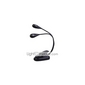 2 teste bianco lampada da tavolo luminoso a led con clip (3xAAA)