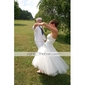 Ball Gown Sweetheart Knee-length Wedding Dress With 3D Floral 