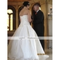 Ball Gown Strapless Floor-length Wedding Dress With Satin Wrap