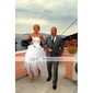A-line / Ball Gown Strapless Asymmetrical Satin Organza Wedding Dress