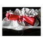 2-pieza de satín encantadora con ligas de boda bowknot