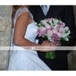 Princess A-Line Court Train Satin Lace Wedding Dress