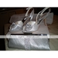 satinato tacchi alti sandali con il cinturino in alto con i pattini bowknot strass / nozze sposa (0.984-r-021)