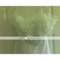 Sheath/Column Scalloped-Edge Sweep/Brush Train Chiffon Wedding Dress 