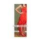 A-line Strapless Asymmetrical Organza Cocktail Dress